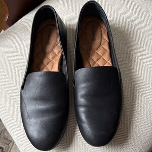 Birdies Black Leather Loafers